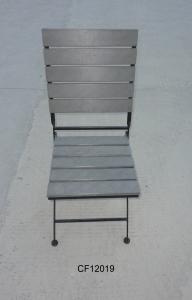 Outdoor Iron and Wood Plastic Board Square Folding Chair System 1