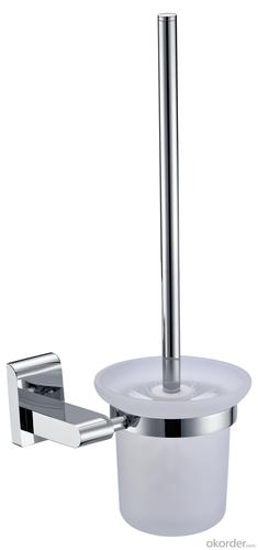 Decorative Organize Exquisite Bathroom Accessories Solid Brass Toilet Brush Holder System 1