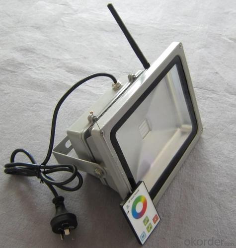 LED RF RGB Flood Light High Brightness IP 65 20W System 1