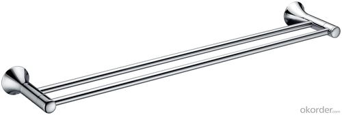 Decorative Exquisite Hardware House Bathroom Accessories Solid Brass Double Towel Bar System 1