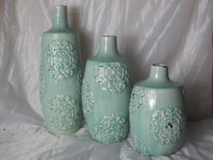 Hot Selling Fashion Home Décor Ceramic Light Color Flower Vase L