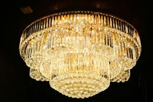 Crystal Ceiling Light Pendant Lights Classic Golden Ceiling Pendant Light 429PCS Light Ball Round D1200mm