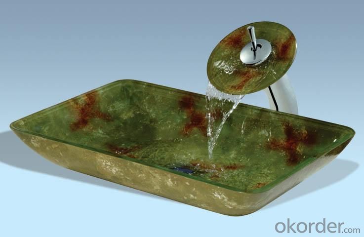 New Design Popular Tempered glass Bathroom Product Rectangle Waterfall Combination System 1