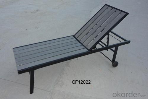 Outdoor Iron and Wood Plastic Board Lounge System 1