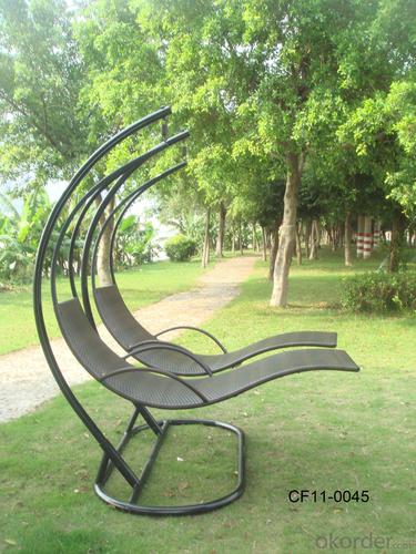 Classical Simple Rattan Outdoor Garden Furniture Lover Swing Basket System 1