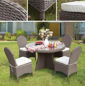 PVC Rattan & Aluminum Outdoor Garden Furniture Table Set System 1