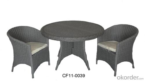 Classical Modern Leisure Rattan Outdoor Garden Furniture One Table Four Chairs System 1