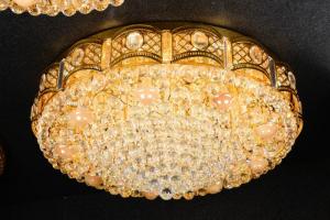 Crystal Ceiling Light Pendant Lights Classic Golden Ceiling Pendant Light 259PCS Light Ball Round D1000mm System 1