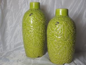 Hot Selling Fashion Home Décor Ceramic Antique Chrysanthemum Pattern Flower Jar S