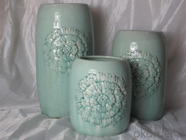 Hot Selling Fashion Home Décor Ceramic Light Color Flower Jar S