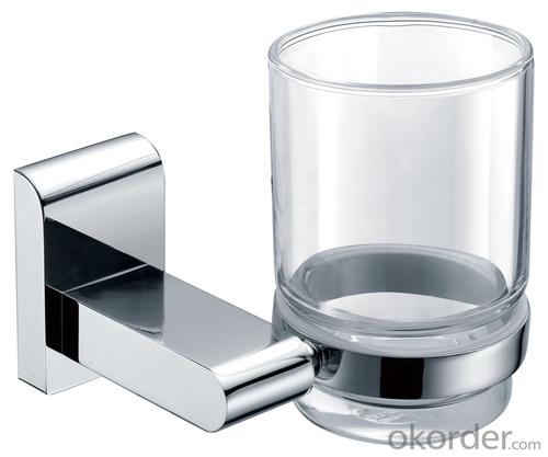 Decorative Organize Exquisite Bathroom Accessories Solid Brass Tumbler Holder System 1