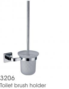 New Design Exquisite Decorative Bathroom Accessories Solid Brass Toilet Brush Holder System 1