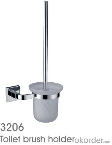 New Design Exquisite Decorative Bathroom Accessories Solid Brass Toilet Brush Holder System 1
