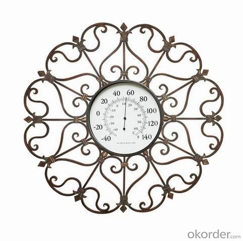 Antique Home Decor Metal Round Wall Art With Clock System 1