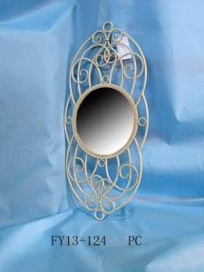 Antique Home Decoration Metal White Wall Decoration With Mirror System 1