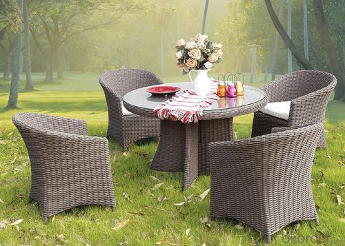 Moden PVC Rattan & Aluminum Outdoor Garden Furniture Table Set System 1