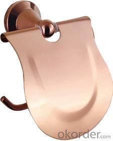 Hardware House Bathroom Accessories Rose Gold Series Roll Holder With Cover System 1