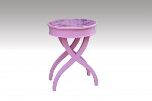 Home Furniture Classical Purple Table Purple PU High Gloss MDF And Birch Solid System 1