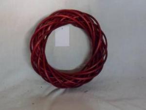Home Decor Hot Selling Stained Willow-Woven Red Round Shape Deco