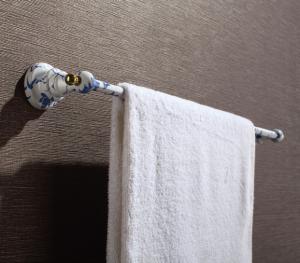 Hardware House Bathroom Accessories Blue And White  Porcelain Series Towel Bar
