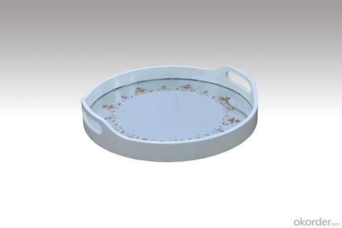 Home Furniture Classical Round Tray PU High Gloss MDF And Birch Solid System 1