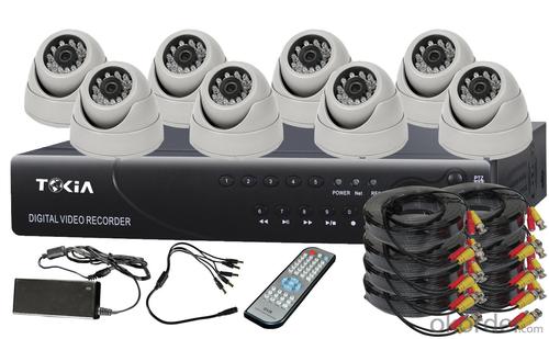 8CH Home Security System DVR KITS with 8pcs IR Dome Cameras S-15 System 1