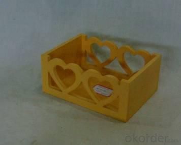 Home Storage Willow Basket Painting Plywood Yellow Box