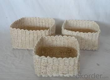 Home Storage Hot Sell Soft Woven Natural Maize Box S/3 System 1