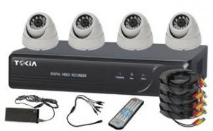 4CH Home Security System DVR KITS with 4pcs Dome Cameras S-12 System 1