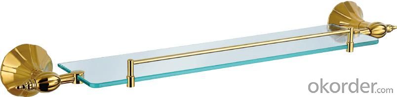 Hardware House Bathroom Accessories Rome Series Titanium Gold Glass Shelf System 1