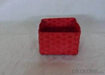 Home Storage Willow Basket Soft Woven Flat Paper Red Box System 1