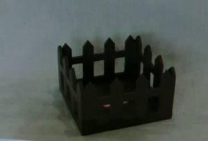 Home Storage Willow Basket Painting Plywood Black Box