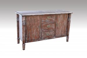 Home Furniture Classical Retro Colors 3 Drawer Chest And 2 Doors Nature Painting