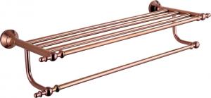 Hardware House Bathroom Accessories Rose Gold Series Bathroom Shelf With Towel Bar System 1