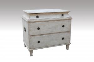 Home Furniture Classical Antique 3 Drawer Chest white Pine Solid Wood