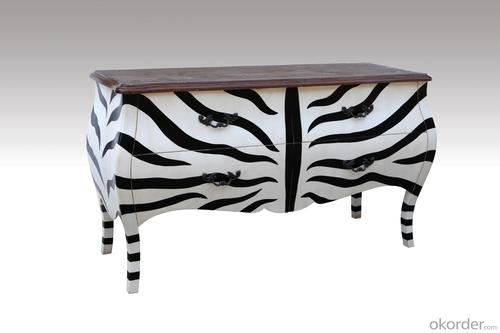 Home Furniture Classical 4 Drawer Rectangular Chest Zebra NC Solid Wood System 1