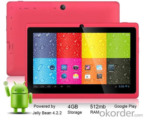 Android 4.2 7 Inch Capacitive Touch Screen Tablet PC With Dual Core ATM7021 1.3GHz 4GB WiFi Dual Camera Pink System 1