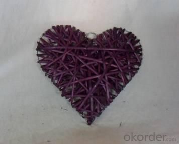 Home Decor Hot Selling Stained Purple Willow-Woven Heart Deco System 1