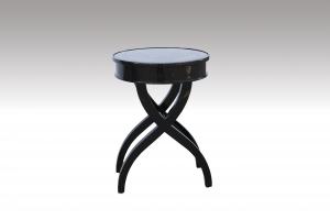 Home Furniture Classical Black Table PU High Gloss MDF And Birch Solid