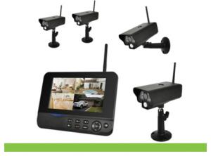 4CH Home Security Digital Wireless Camera DVR System With 7Inch LCD Monitor 8104JM4