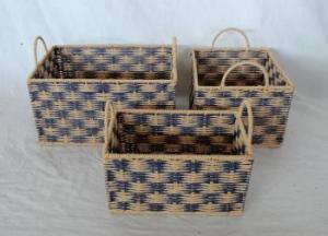 Home Storage Hot Sell Twsited Paper Woven Over Metal Frame Baskets S/3 System 1