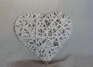 Home Decor Hot Selling White-Painting Willow-Woven Heart Deco System 1