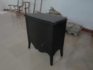 Home Furniture Classical Black Two Door Cabinet Nature Painting MDF And Birch Solid System 1