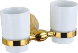 Hardware House Bathroom Accessories Rome Series Titanium Gold Double Tumbler Holder