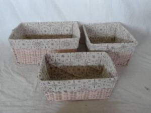 Home Storage Hot Sell Stained Maize Woven Over Metal Frame Nutral Baskets With Liner S/3 System 1