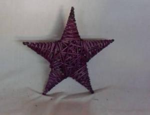 Home Decor Hot Selling Stained Purple Willow-Woven Star Deco