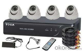 4CH Home Security System DVR KITS with 4pcs  Dome Cameras S-9 System 1