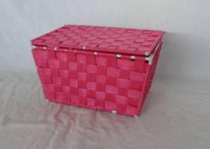 Home Storage Willow Basket Foldable Nylon Woven Metal Tube Basket