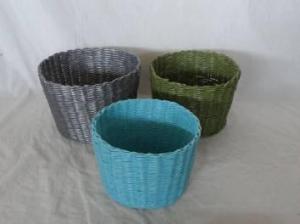 Home Storage Willow Basket Soft Woven Pp Box S/3 System 1