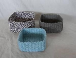 Home Storage Hot Sell Soft Woven Paper Rope Box S/3 System 1